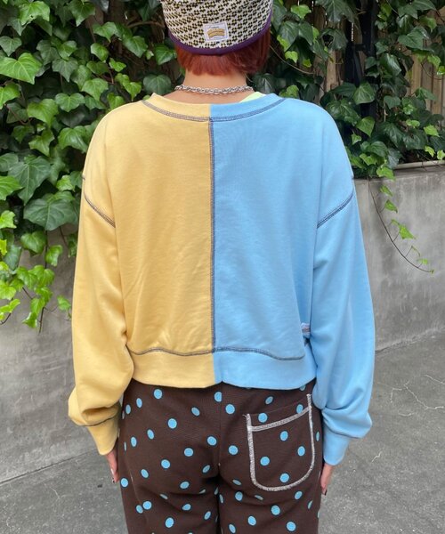 HELLO.SANFRANCISCO(ハローサンフランシスコ)の「【HELLO.SANFRANCISCO/ハローサンフランシスコ】2WAY配色リボンスウェット(Tシャツ/カットソー・レディース・ブルー/グレー・ONE SIZE)」の19枚目の写真
