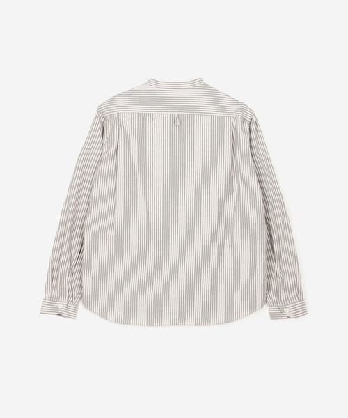 DANTON(ダントン)の「DANTON | オックスフォード バンドカラーシャツ STRIPE WOMEN(シャツ/ブラウス・レディース・ブルー系その他5・38/36/34)」の3枚目の写真