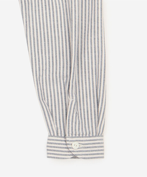 DANTON(ダントン)の「DANTON | オックスフォード バンドカラーシャツ STRIPE WOMEN(シャツ/ブラウス・レディース・ブルー系その他5・38/36/34)」の6枚目の写真