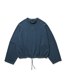 Pigment High-Neck Sweat Shirt - Washed Navy