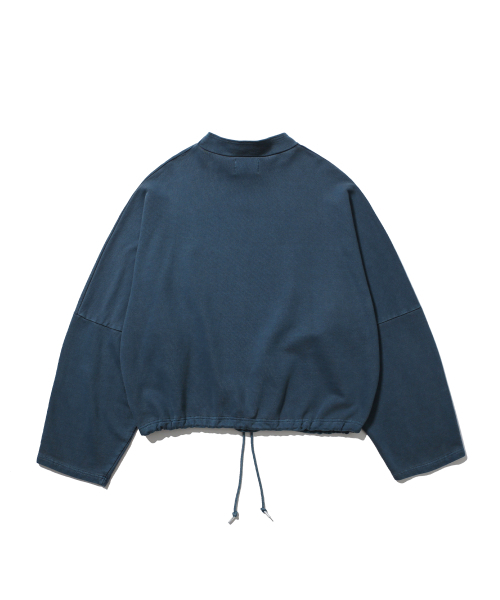 ANGLAN(アングラン)の「Pigment High-Neck Sweat Shirt - Washed Navy(スウェット・メンズ・その他・ONE SIZE)」の2枚目の写真