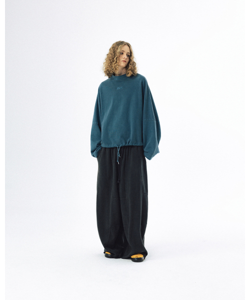 ANGLAN(アングラン)の「Pigment High-Neck Sweat Shirt - Washed Navy(スウェット・メンズ・その他・ONE SIZE)」の3枚目の写真