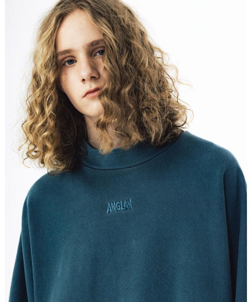 ANGLAN(アングラン)の「Pigment High-Neck Sweat Shirt - Washed Navy(スウェット・メンズ・その他・ONE SIZE)」の5枚目の写真