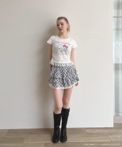 MORE self LOVE(モアセルフラブ)の「【CHARMMY KITTY】GLITTER TEE(Tシャツ/カットソー・レディース・ブラック/オフホワイト・FREE)」の15枚目の写真