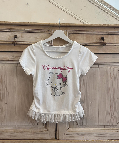 MORE self LOVE(モアセルフラブ)の「【CHARMMY KITTY】GLITTER TEE(Tシャツ/カットソー・レディース・ブラック/オフホワイト・FREE)」の17枚目の写真