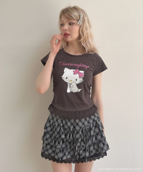 MORE self LOVE(モアセルフラブ)の「【CHARMMY KITTY】GLITTER TEE(Tシャツ/カットソー・レディース・ブラック/オフホワイト・FREE)」の18枚目の写真