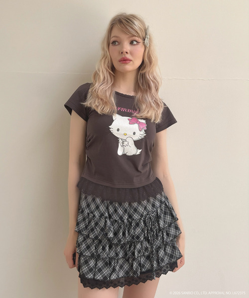 MORE self LOVE(モアセルフラブ)の「【CHARMMY KITTY】GLITTER TEE(Tシャツ/カットソー・レディース・ブラック/オフホワイト・FREE)」の19枚目の写真