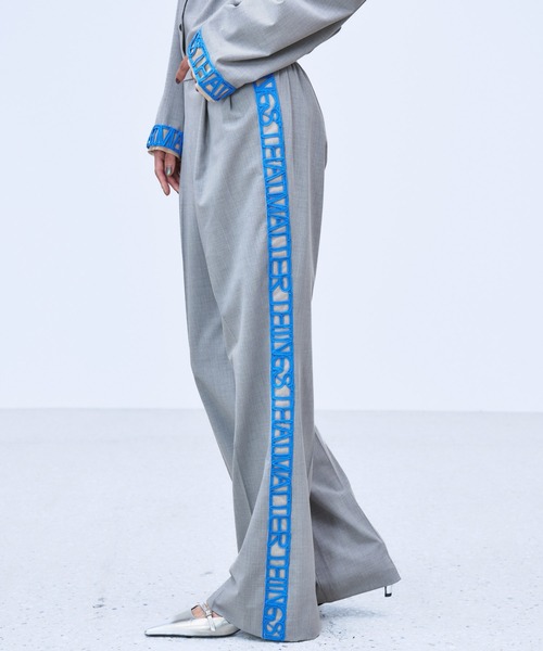 THINGS THAT MATTER(シングス ザット マター)の「MICROCOSMOS WRAP LACE BELTED PANTS / マイクロコスモスラップレースベルテッドパンツ(スラックス・レディース・グレー/ブラック・1/2)」の22枚目の写真