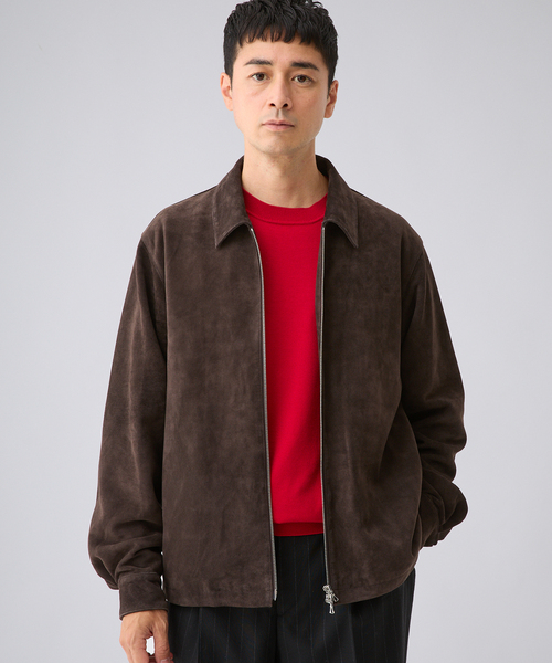 EDIFICE(エディフィス)の「ラムレザージップシャツ(ライダースジャケット・メンズ・ブラック/ブラウン・MEDIUM/LARGE)」の14枚目の写真
