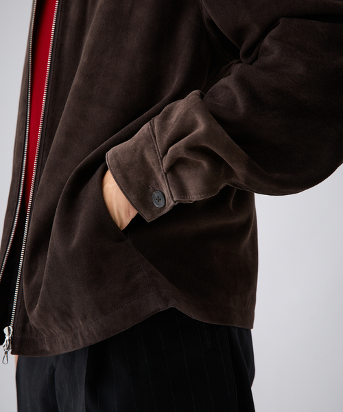EDIFICE(エディフィス)の「ラムレザージップシャツ(ライダースジャケット・メンズ・ブラック/ブラウン・MEDIUM/LARGE)」の19枚目の写真