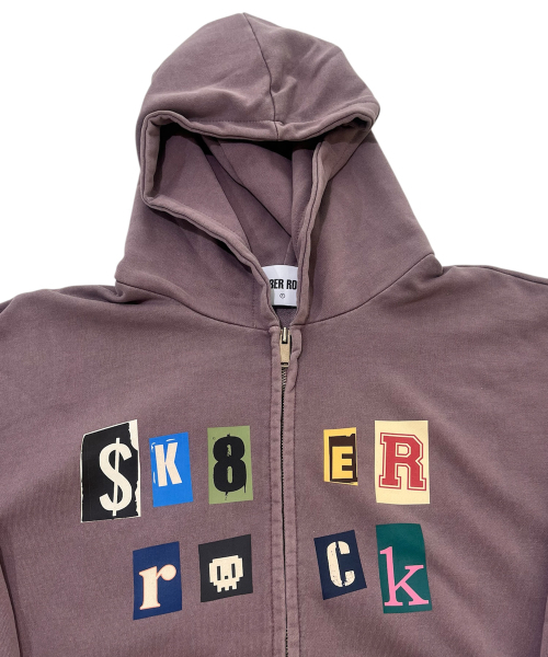 SK8ER ROCK(スケーターロック)の「コラージュロゴ ピグメントスウェット フード付きジップアップ(パープル)(パーカー・レディース・その他・ONE SIZE)」の3枚目の写真