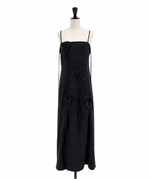 RIV NOBUHIKO(リブノブヒコ)の「【riv nobuhiko/リブノブヒコ】《STUDIOUS別注》FLOWER CAMISOLE DRESS/フラワーキャミソールドレス(ワンピース・レディース・ネイビー/ブラック・FREE)」の2枚目の写真