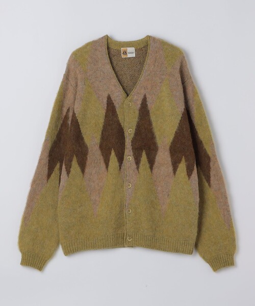 TOWNCRAFT(タウンクラフト)の「TOWNCRAFT: MOHAIR SHAGGY JACQUARD CARDIGAN(カーディガン/ボレロ・メンズ・マスタード/ブラック・SMALL/MEDIUM)」の2枚目の写真