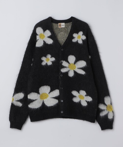 TOWNCRAFT(タウンクラフト)の「TOWNCRAFT: MOHAIR SHAGGY JACQUARD CARDIGAN(カーディガン/ボレロ・メンズ・マスタード/ブラック・SMALL/MEDIUM)」の1枚目の写真