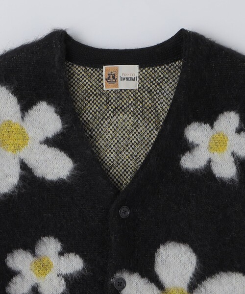 TOWNCRAFT(タウンクラフト)の「TOWNCRAFT: MOHAIR SHAGGY JACQUARD CARDIGAN(カーディガン/ボレロ・メンズ・マスタード/ブラック・SMALL/MEDIUM)」の3枚目の写真