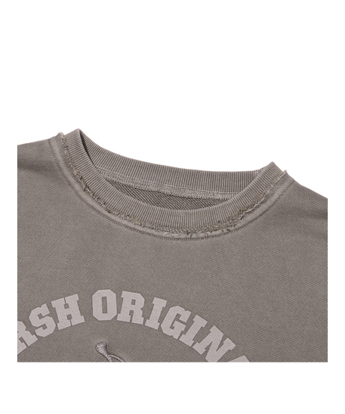 KIRSH（キルシー）の「ピグメントダイングアーチチェリークロップスウェットシャツ[グレー]（スウェット・レディース・その他・1）」の4枚目の写真