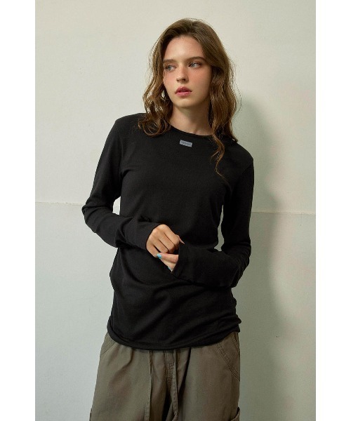 ALEXIA STAM（アリシアスタン）の「Cozy Long Sleeve Top /ベーシックロンTee（Tシャツ/カットソー・レディース・ブラック/グレー/ホワイト・M/S）」の11枚目の写真