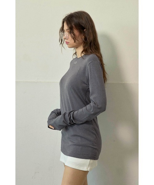 ALEXIA STAM（アリシアスタン）の「Cozy Long Sleeve Top /ベーシックロンTee（Tシャツ/カットソー・レディース・ブラック/グレー/ホワイト・M/S）」の15枚目の写真