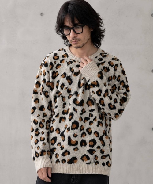 KAMINARI_TOKIO(カミナリトキオ)の「シャギーレオパードニットプルオーバー(ニット/セーター・レディース・ブラウン/グレー/アイボリー・FREE)」の10枚目の写真