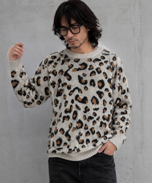KAMINARI_TOKIO(カミナリトキオ)の「シャギーレオパードニットプルオーバー(ニット/セーター・レディース・ブラウン/グレー/アイボリー・FREE)」の12枚目の写真