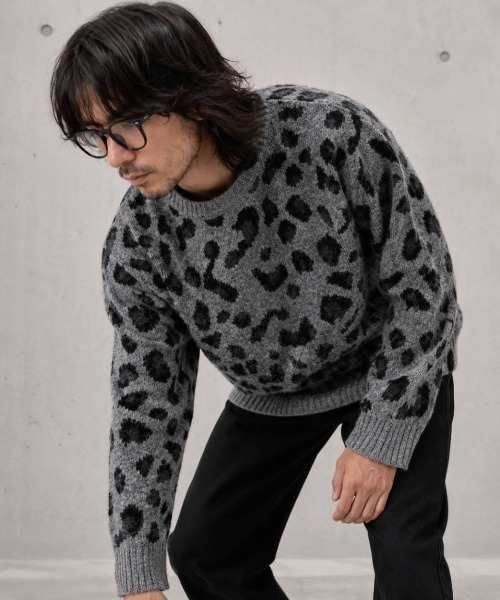 KAMINARI_TOKIO(カミナリトキオ)の「シャギーレオパードニットプルオーバー(ニット/セーター・レディース・ブラウン/グレー/アイボリー・FREE)」の16枚目の写真