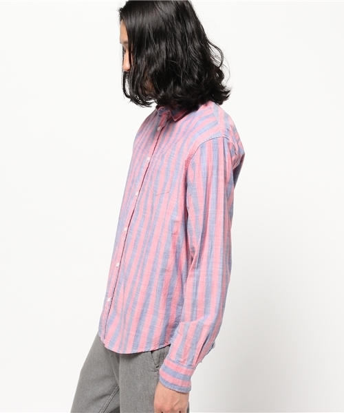 【超希少】フランク&アイリーン スタードットストライプシャツ Lサイズ 伊製生地 超希少】フランク&アイリーン スタードットストライプシャツ L