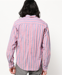 美品 フランクアンドアイリーン 綿100%長袖シャツ ストライプ柄 XL