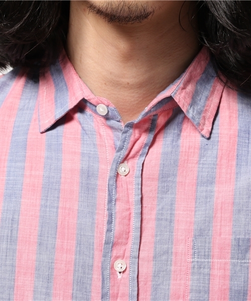 美品　フランクアンドアイリーン　綿100%長袖シャツ　ストライプ柄　ＸL　メンズ 美品 フランクアンドアイリーン 綿100%長袖シャツ ストライプ柄