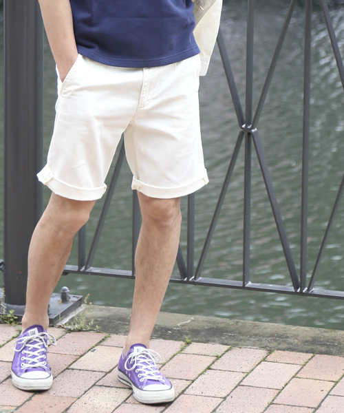 Denime（ドゥニーム）の「TWILL COLOR SHORTS/コットンツイル　カラーショートパンツ（その他パンツ・メンズ・ベージュ/グリーン/ホワイト・MEDIUM/X-LARGE/LARGE）」の15枚目の写真