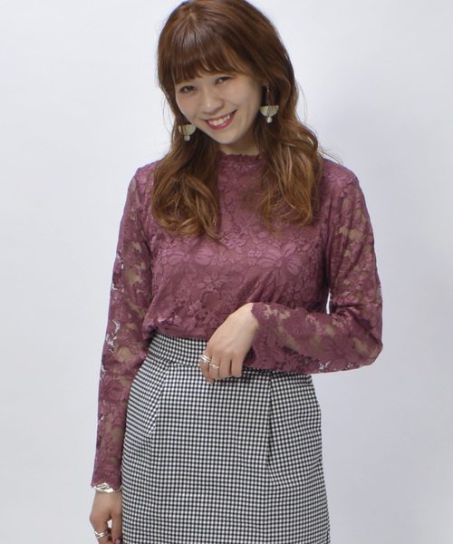 archives（アルシーヴ）の「レース地ブラウスプルオーバー（シャツ/ブラウス・レディース・オフホワイト/ブラック/ピンク系その他・MEDIUM）」の3枚目の写真