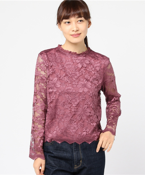 archives（アルシーヴ）の「レース地ブラウスプルオーバー（シャツ/ブラウス・レディース・オフホワイト/ブラック/ピンク系その他・MEDIUM）」の12枚目の写真