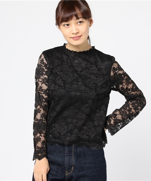 archives（アルシーヴ）の「レース地ブラウスプルオーバー（シャツ/ブラウス・レディース・オフホワイト/ブラック/ピンク系その他・MEDIUM）」の13枚目の写真