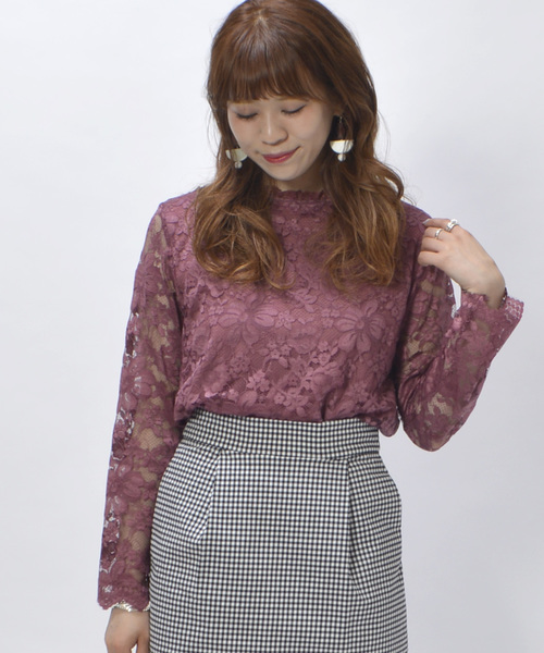 archives（アルシーヴ）の「レース地ブラウスプルオーバー（シャツ/ブラウス・レディース・オフホワイト/ブラック/ピンク系その他・MEDIUM）」の14枚目の写真