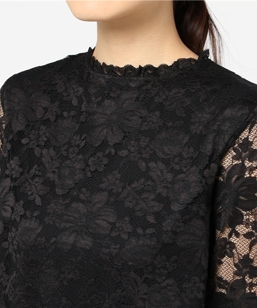 archives（アルシーヴ）の「レース地ブラウスプルオーバー（シャツ/ブラウス・レディース・オフホワイト/ブラック/ピンク系その他・MEDIUM）」の7枚目の写真