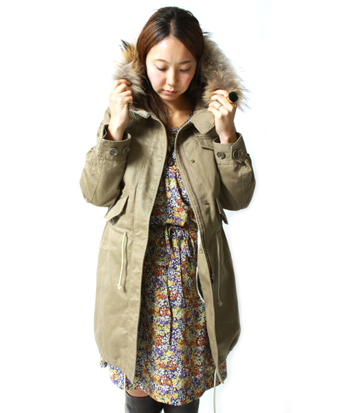 green label relaxing（グリーンレーベルリラクシング）の「GC C モッズ BOAコート GLRO （モッズコート・レディース・ベージュ/オリーブ・36/38/40）」の2枚目の写真