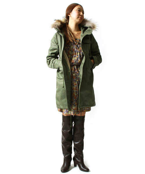 green label relaxing（グリーンレーベルリラクシング）の「GC C モッズ BOAコート GLRO （モッズコート・レディース・ベージュ/オリーブ・36/38/40）」の9枚目の写真