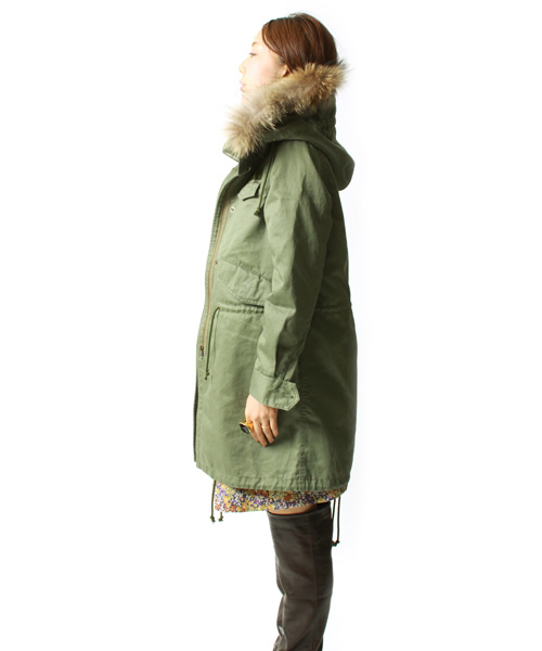 green label relaxing（グリーンレーベルリラクシング）の「GC C モッズ BOAコート GLRO （モッズコート・レディース・ベージュ/オリーブ・36/38/40）」の7枚目の写真