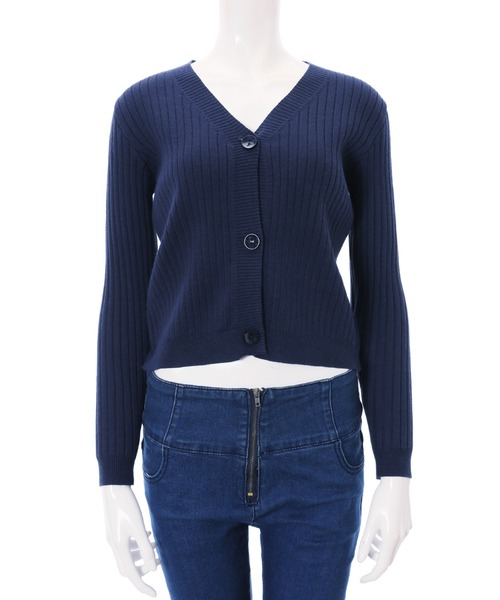 fifth(フィフス)の「コンパクトリブニットカーディガン(カーディガン/ボレロ・レディース・グレー/ベビーピンク/ブラック/ベージュ/ネイビー/ブラウン/ホワイト/マスタード/ピンク・MEDIUM)」の6枚目の写真