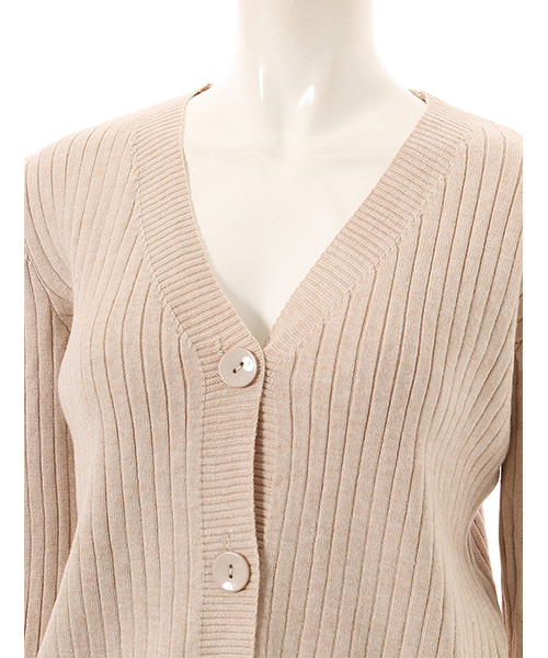 fifth(フィフス)の「コンパクトリブニットカーディガン(カーディガン/ボレロ・レディース・グレー/ベビーピンク/ブラック/ベージュ/ネイビー/ブラウン/ホワイト/マスタード/ピンク・MEDIUM)」の15枚目の写真