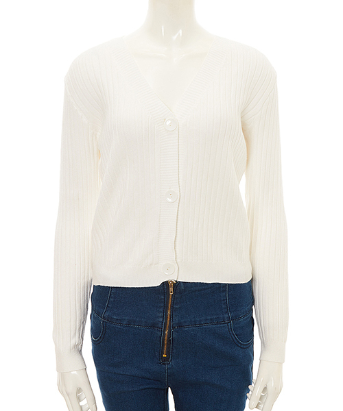 fifth(フィフス)の「コンパクトリブニットカーディガン(カーディガン/ボレロ・レディース・グレー/ベビーピンク/ブラック/ベージュ/ネイビー/ブラウン/ホワイト/マスタード/ピンク・MEDIUM)」の17枚目の写真