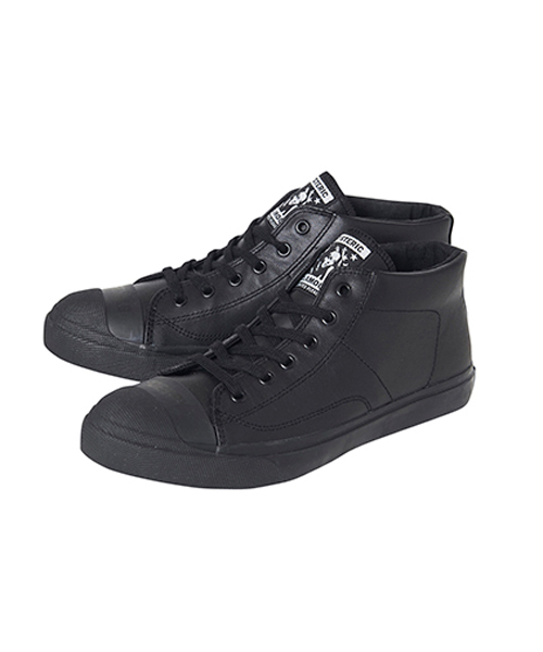 HYSTERIC GLAMOUR(ヒステリックグラマー)の「BEATNIKS POETRY MID-CUTスニーカー(スニーカー・レディース・ホワイト/ブラック/ダークブラック・23cm/24cm/25cm)」の1枚目の写真