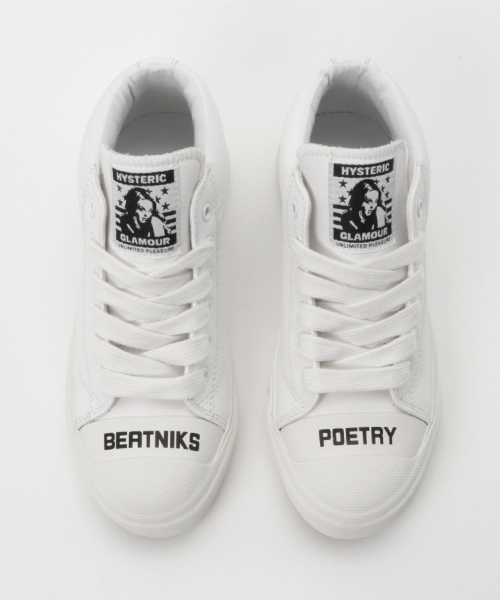 HYSTERIC GLAMOUR(ヒステリックグラマー)の「BEATNIKS POETRY MID-CUTスニーカー(スニーカー・レディース・ホワイト/ブラック/ダークブラック・23cm/24cm/25cm)」の11枚目の写真