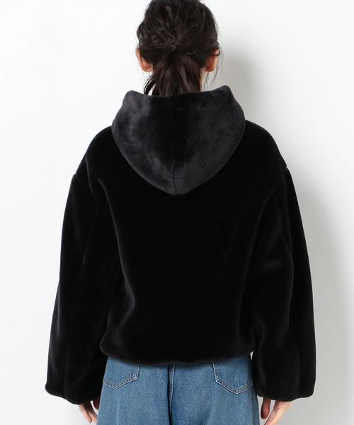 Another Edition（アナザーエディション）の「フェイクファーパーカー（その他アウター・レディース・ライラック/オレンジ/ブラック・SMALL/MEDIUM）」の4枚目の写真