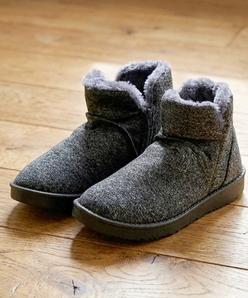 STYLEBLOCK（スタイルブロック）の「サイドジッパー付きムートンブーツ（ブーツ・メンズ・ブラック/キャメル/ブラックミックス/ミックスグレー・L/LL/M/S）」の8枚目の写真