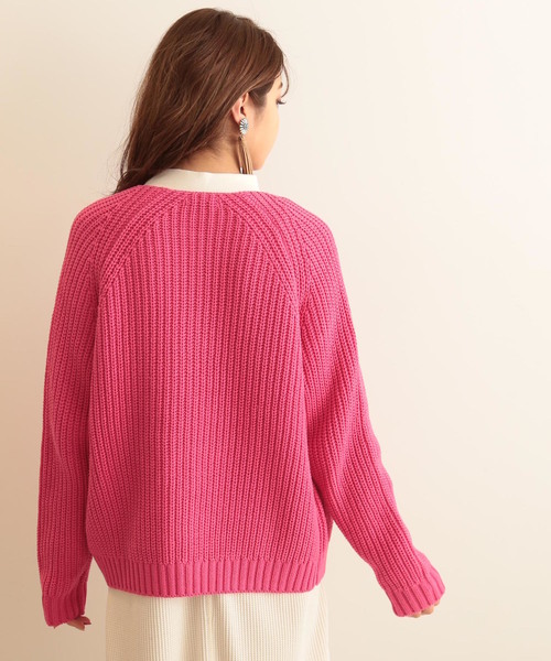 FREE'S MART（フリーズマート）の「クルーニットカーディガン（カーディガン/ボレロ・レディース・ホワイト/ネイビー/ピンク・FREE）」の19枚目の写真