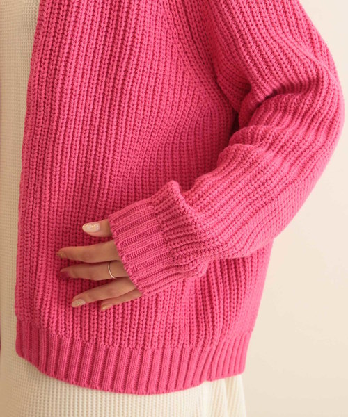 FREE'S MART（フリーズマート）の「クルーニットカーディガン（カーディガン/ボレロ・レディース・ホワイト/ネイビー/ピンク・FREE）」の20枚目の写真