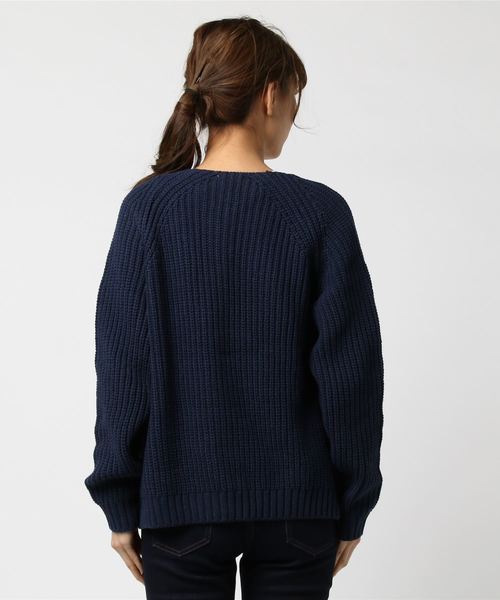 FREE'S MART（フリーズマート）の「クルーニットカーディガン（カーディガン/ボレロ・レディース・ホワイト/ネイビー/ピンク・FREE）」の8枚目の写真