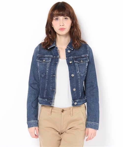 TOMMY HILFIGER(トミーヒルフィガー)の「PARIS JACKET WINTER BLUE(デニムジャケット・レディース・インディゴブルー・SMALL/MEDIUM/LARGE)」の4枚目の写真
