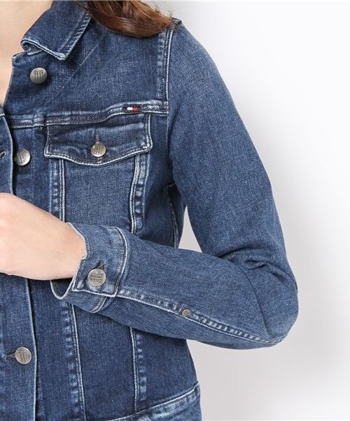 TOMMY HILFIGER(トミーヒルフィガー)の「PARIS JACKET WINTER BLUE(デニムジャケット・レディース・インディゴブルー・SMALL/MEDIUM/LARGE)」の6枚目の写真