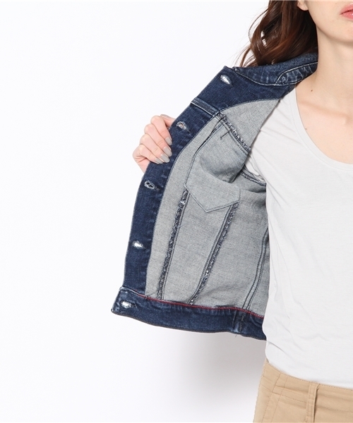 TOMMY HILFIGER(トミーヒルフィガー)の「PARIS JACKET WINTER BLUE(デニムジャケット・レディース・インディゴブルー・SMALL/MEDIUM/LARGE)」の8枚目の写真
